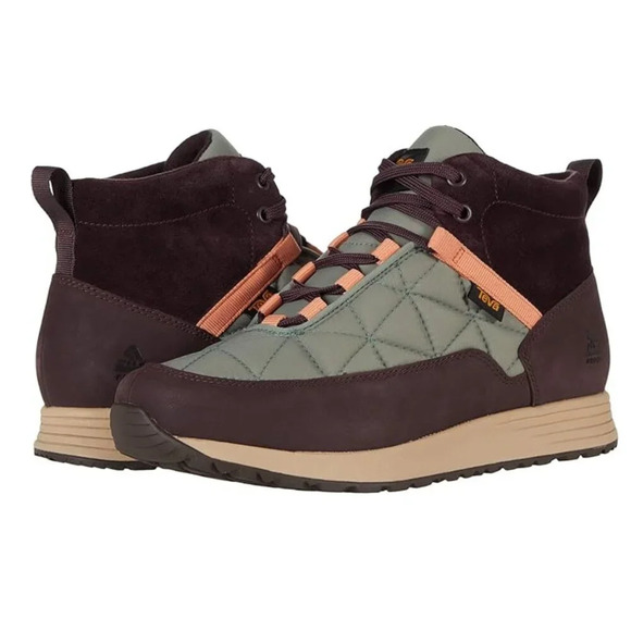 Teva Women's Ember Commute Waterproof Lace Up Boots Fudge Shadow Orange - Picture 1 of 10